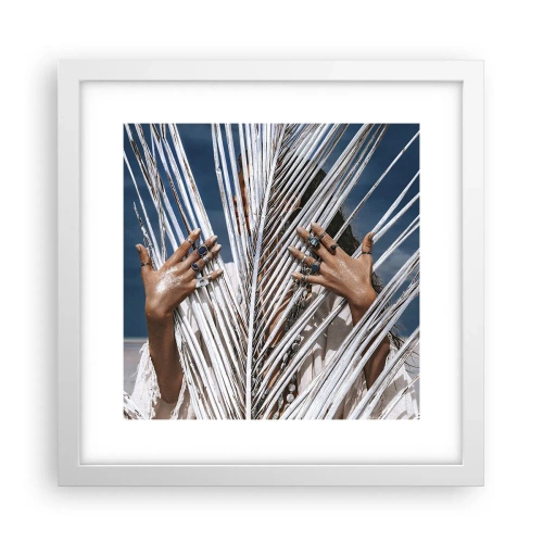 Poster în ramă albă - Prietena șamanului? - 30x30 cm