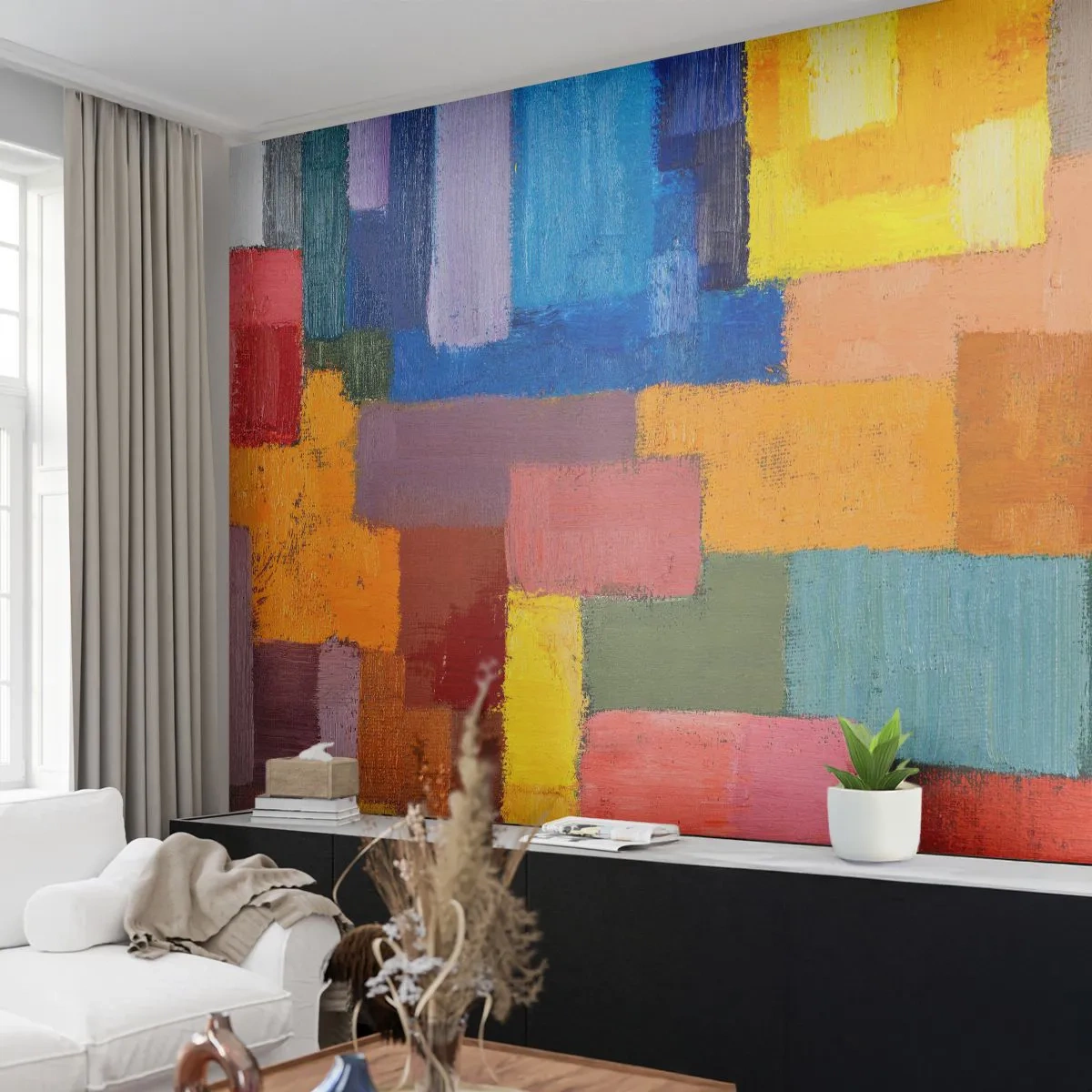 Tapet Standard Eco - Fiecare diferită, toate colorate - Abstracția, Bucată, Model modern - 500x350 cm