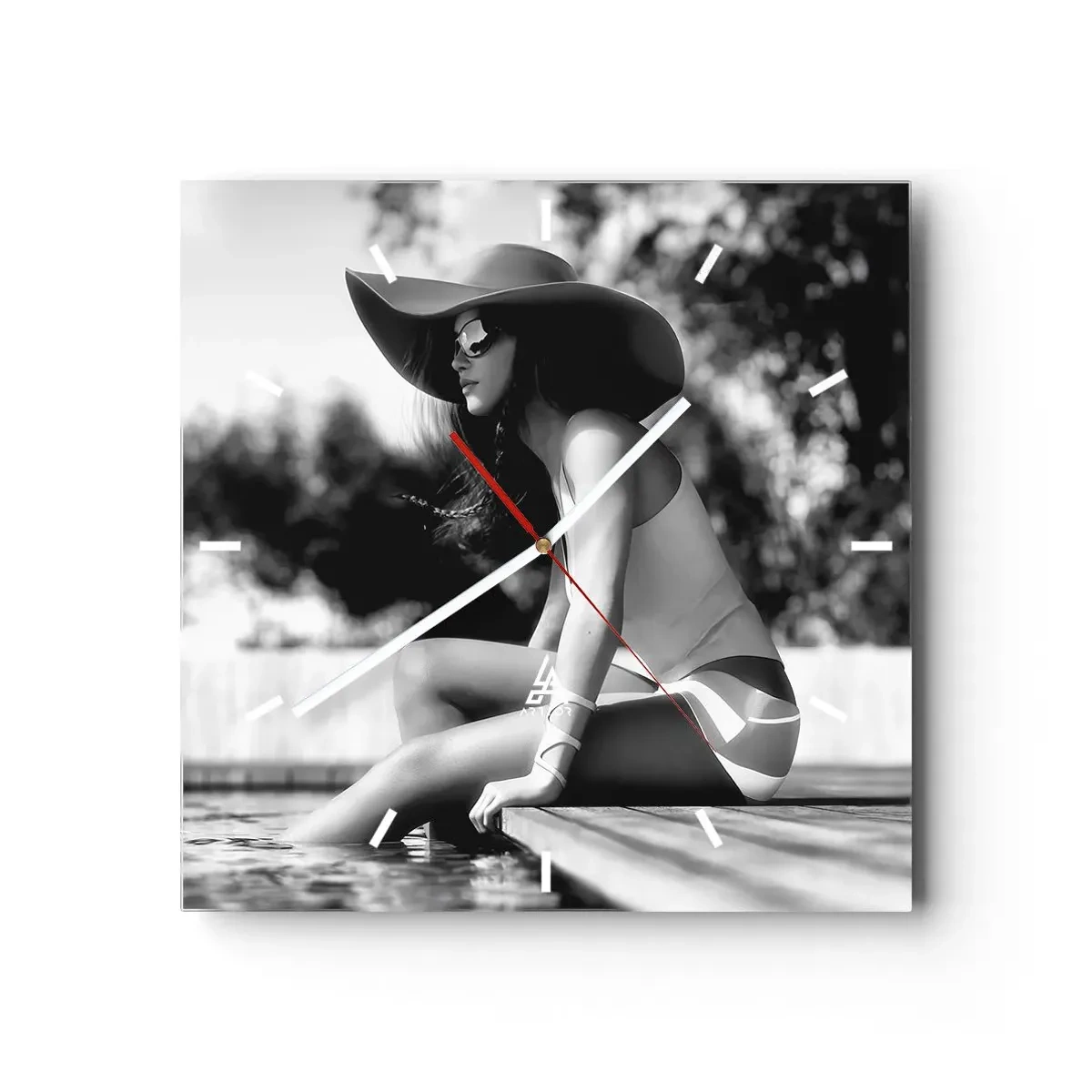 Ceas de perete - Ceas pe sticlă - Vis de vară - 40x40 cm