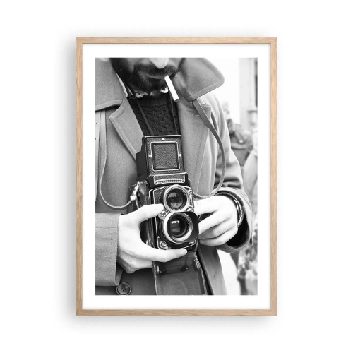 Poster în ramă de stejar deschis - În stilul retro - 50x70 cm