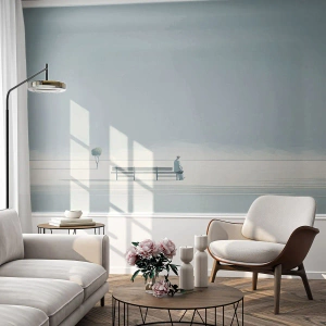 Tapet Standard Eco - Da, aștept. - Minimalist, Singuratic, Om - 350x256 cm