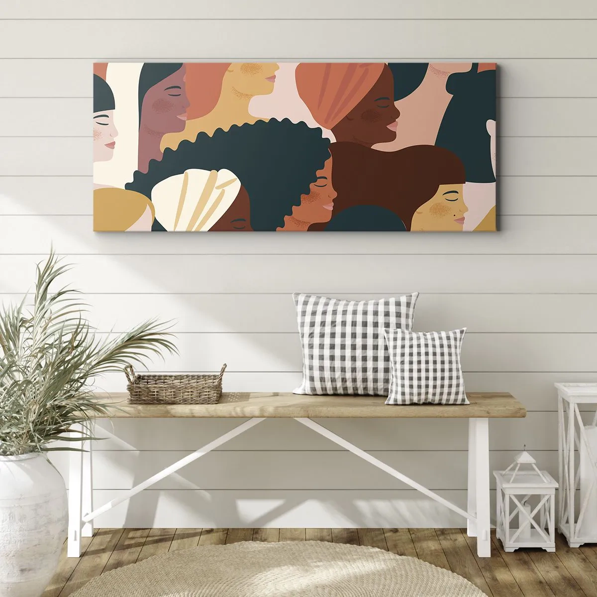 Tablou pe pânză - Numai feminitate - 100x40 cm