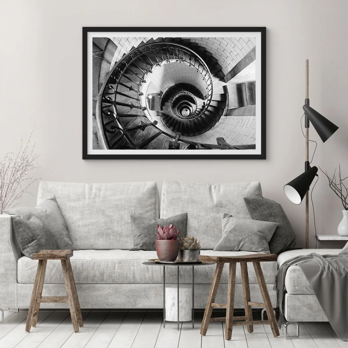 Poster în ramă neagră - Din ce în ce mai sus - 91x61 cm