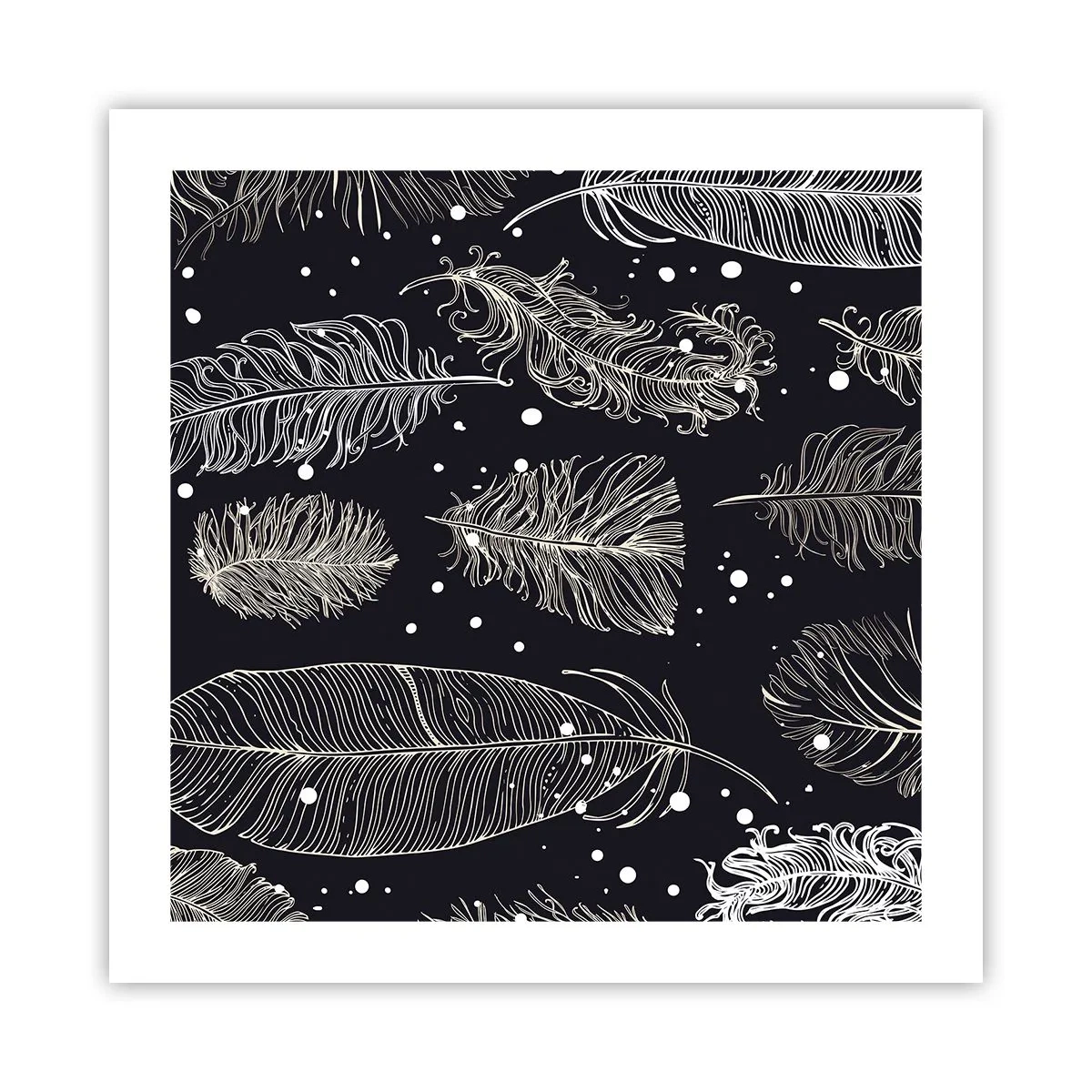 Poster - Dantelă cu pene - 50x50 cm