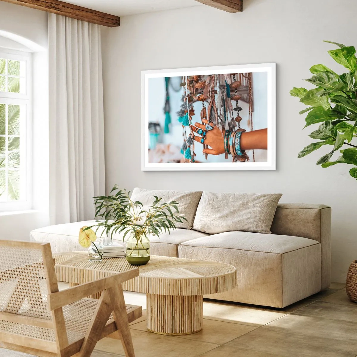 Poster în ramă albă - Comori locale - 50x40 cm