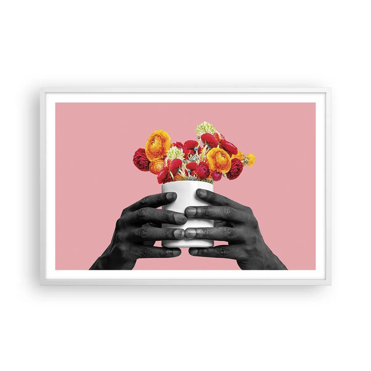 Poster în ramă albă - Apoteoza vieții - 91x61 cm