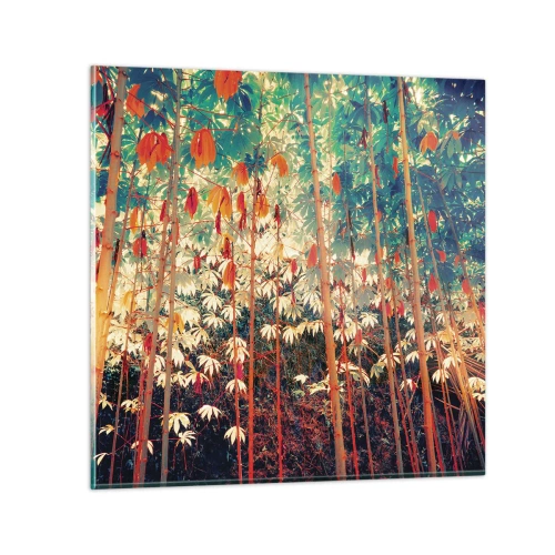 Tablou pe sticlă - Viața secretă a frunzelor - 30x30 cm