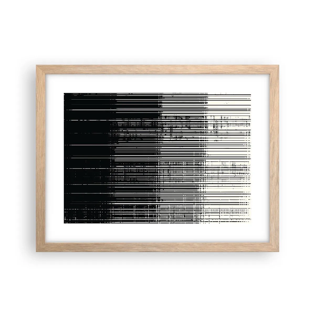 Poster în ramă de stejar deschis - Valuri și vibrații - 40x30 cm