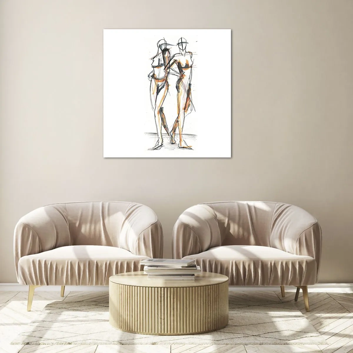 Tablou pe sticlă - Un studiu de farmec - 30x30 cm