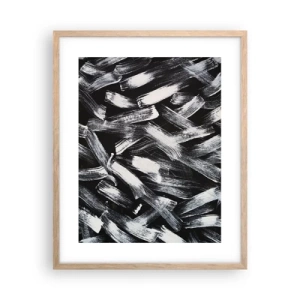 Poster în ramă de stejar deschis - Abstracție în spirit industrial - 40x50 cm