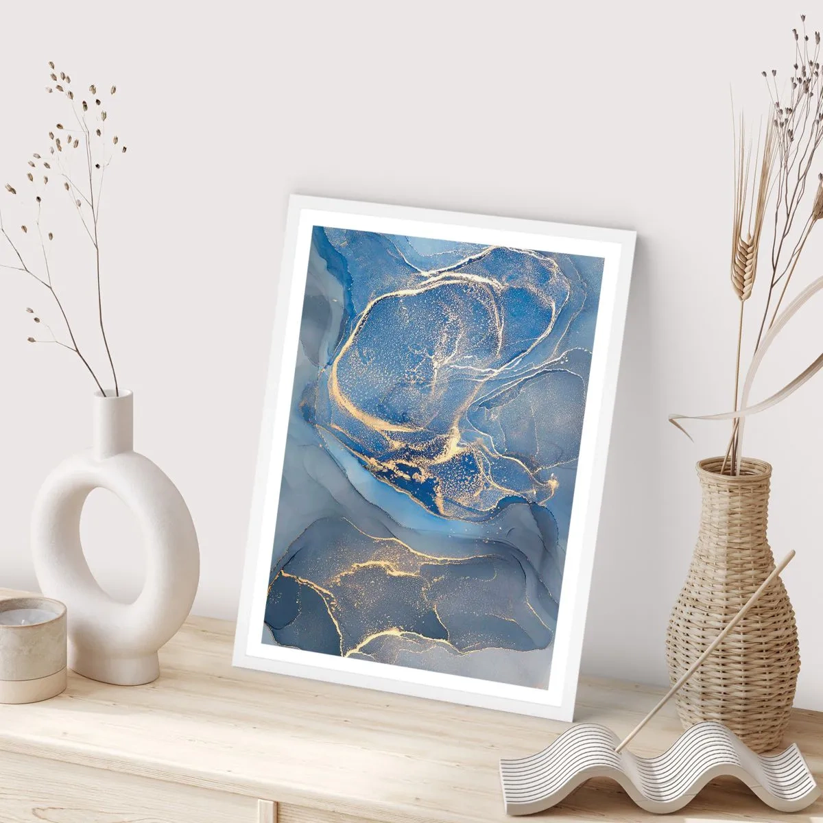 Poster în ramă albă - Praf de aur - 40x50 cm