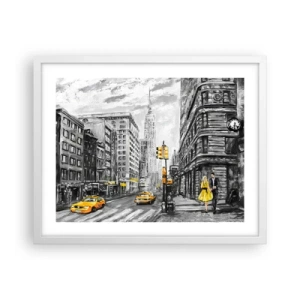 Poster în ramă albă - O poveste din New York - 50x40 cm