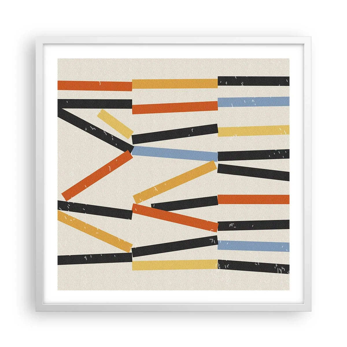 Poster în ramă albă - Compoziție la nivel - 60x60 cm