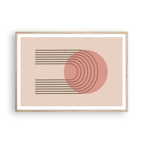 Poster în ramă de stejar deschis - Atracție irezistibilă - 100x70 cm