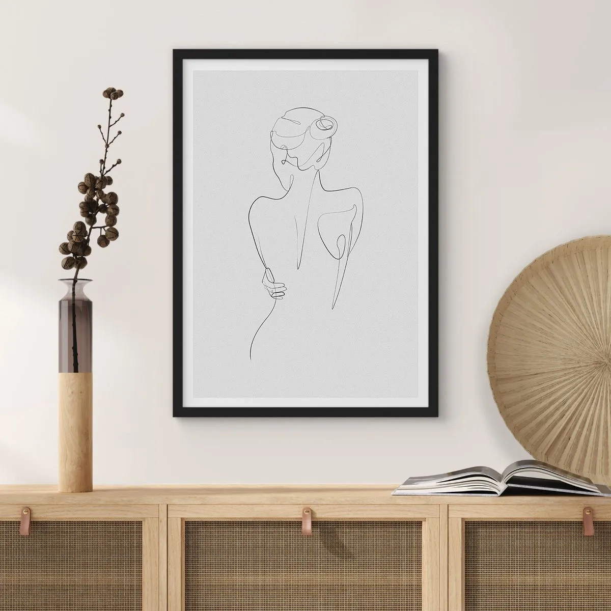 Poster în ramă neagră - Muzica corpului - 30x40 cm