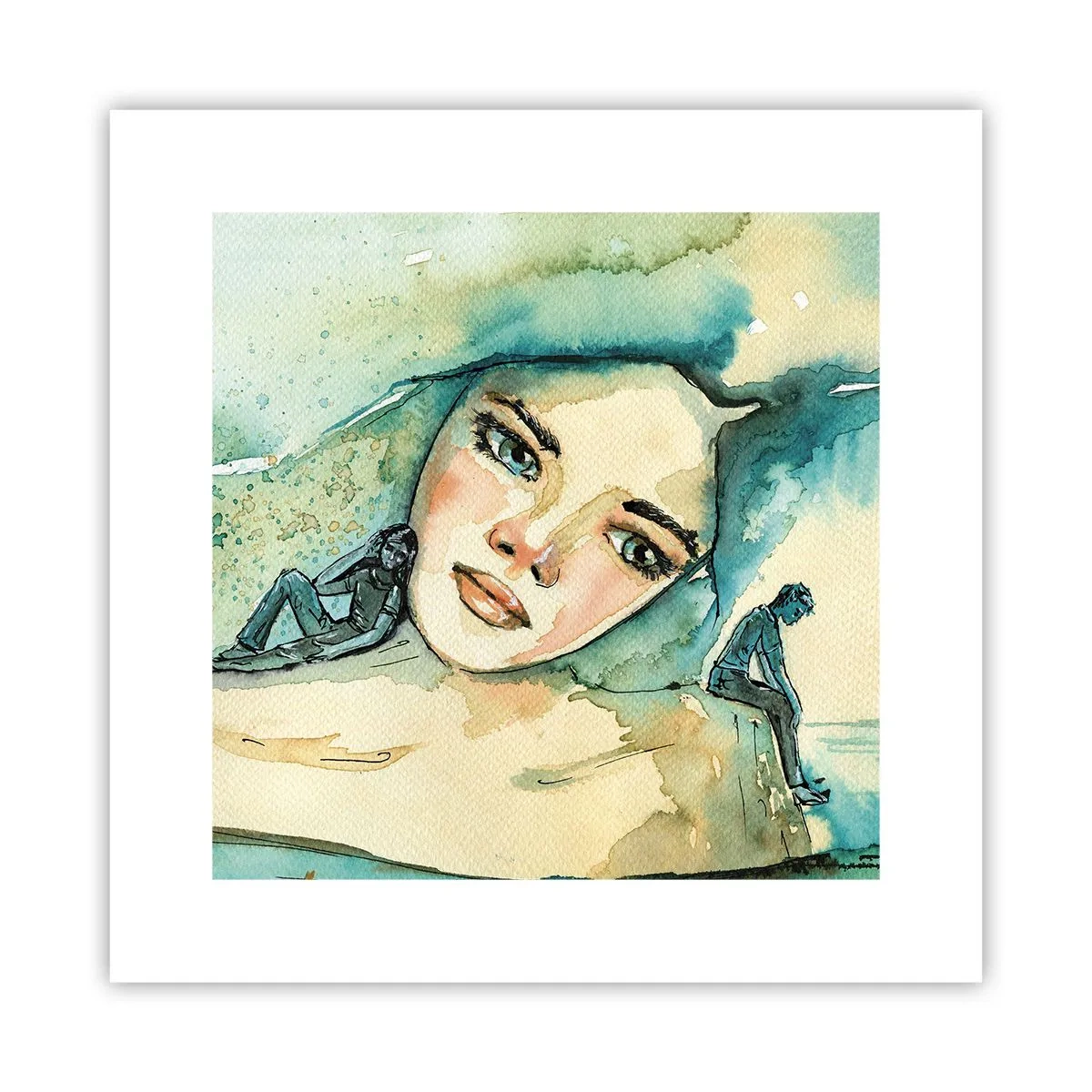 Poster - Am I blue? - 30x30 cm