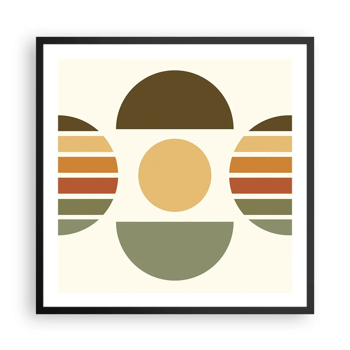 Poster în ramă neagră - În culorile pământului - 60x60 cm