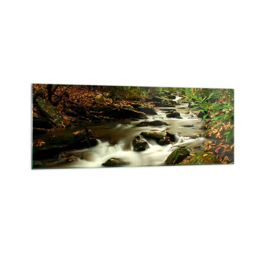 Tablou pe sticlă - Ca argintul lichid - 140x50 cm