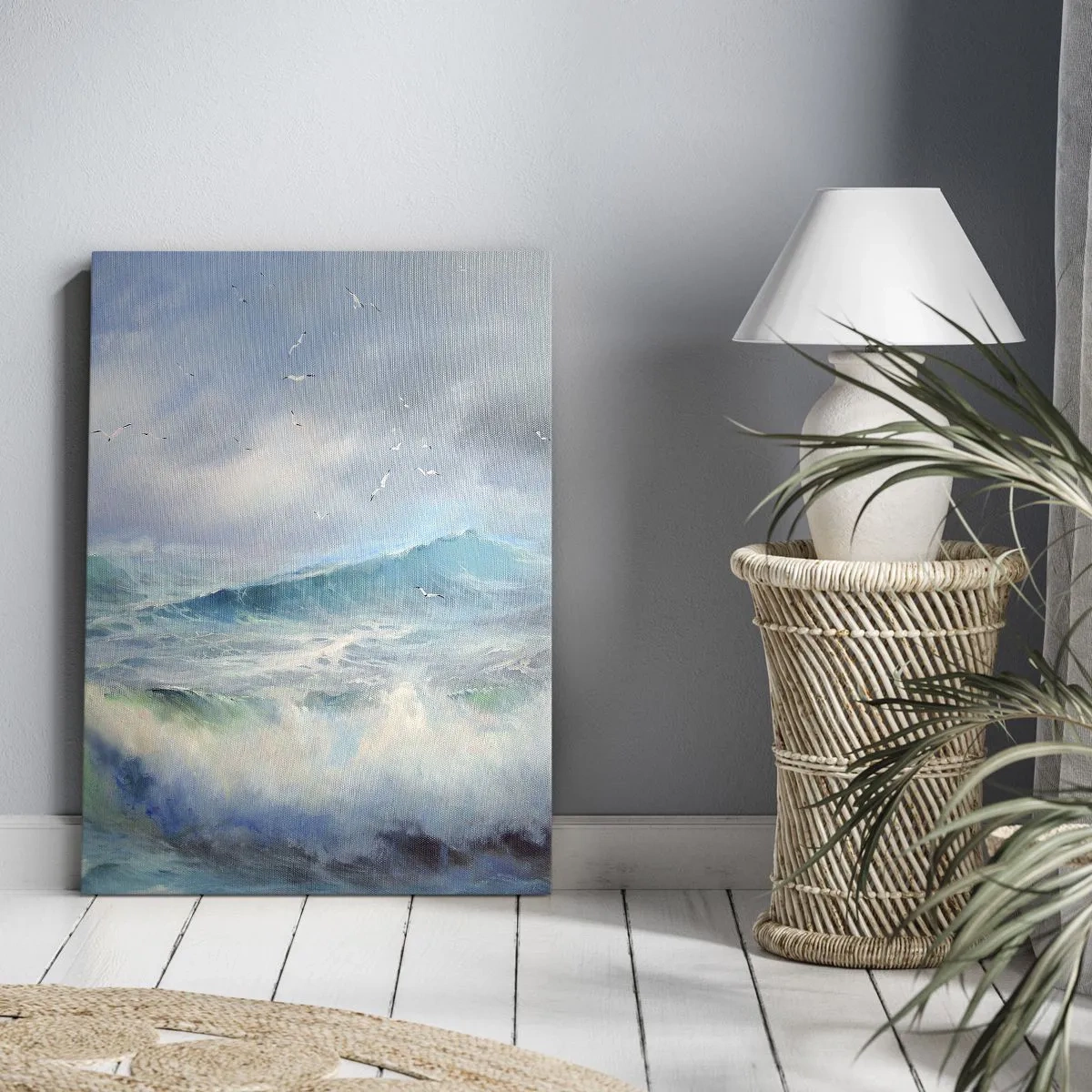 Tablou pe pânză - Vârtejul a gemut de triumf... - 65x120 cm