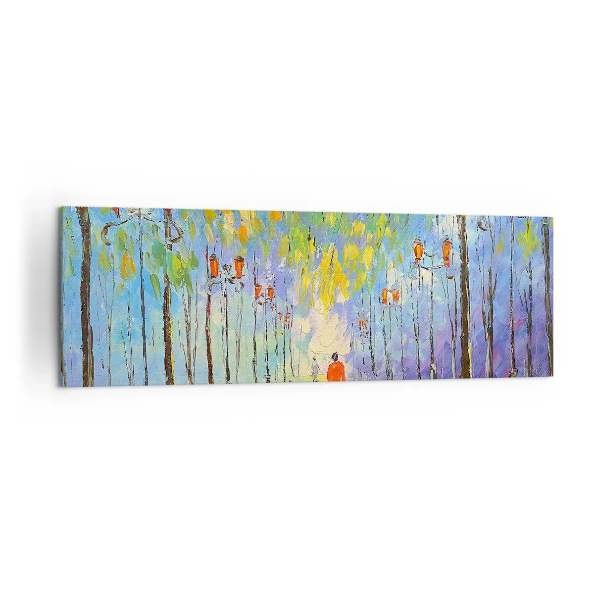 Tablou pe pânză - Cântecul de noapte al ploii - 160x50 cm