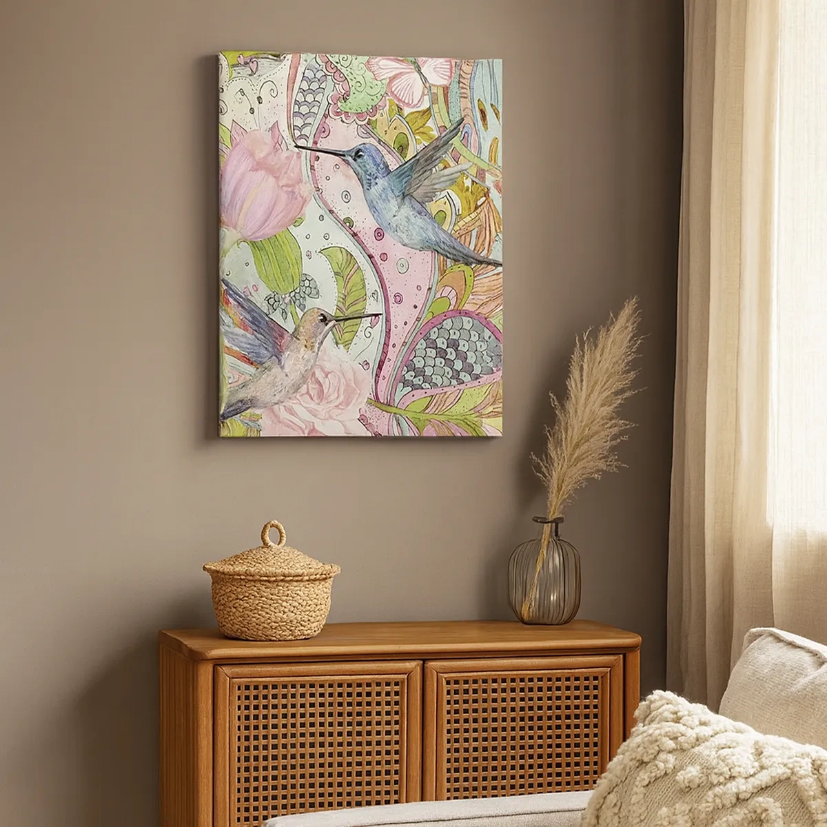 Tablou pe pânză - Încurcat în viță de vie - 50x70 cm