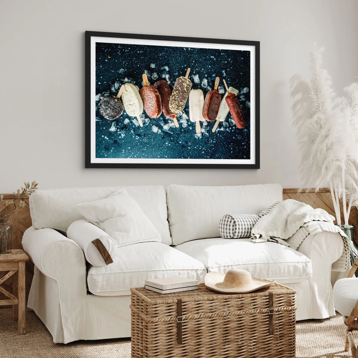 Poster în ramă neagră - Gustul unei veri fierbinți - 40x30 cm