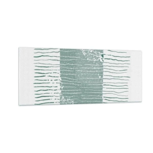 Tablou pe sticlă - Abstracție marină - 100x40 cm