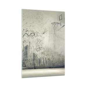 Tablou pe sticlă - Minunata mea viață de oraș - 50x70 cm