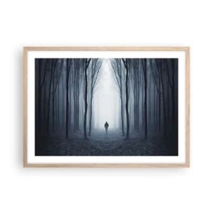 Poster în ramă de stejar deschis - Și totul este simplu și clar - 70x50 cm