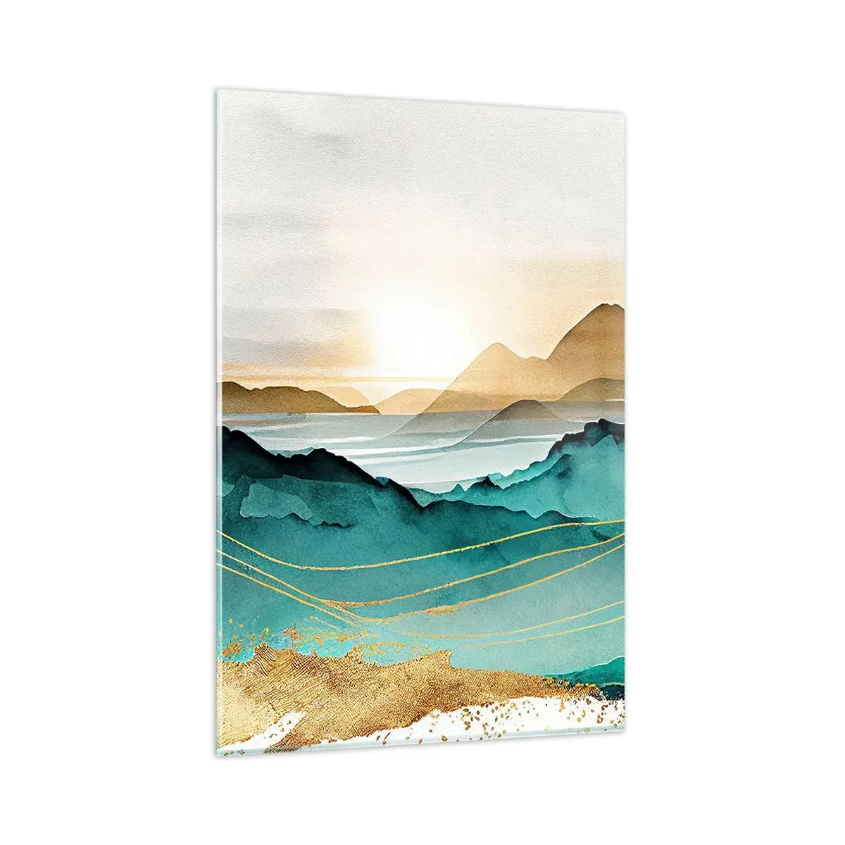 Tablou pe sticlă - La limita abstracției - peisaj - 80x120 cm