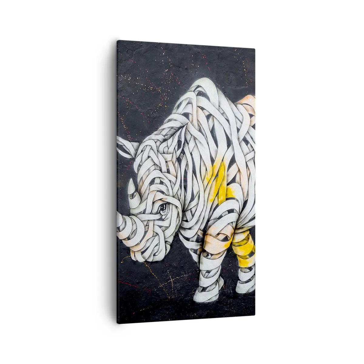 Tablou pe pânză - Rinocer cu piele delicată - 55x100 cm