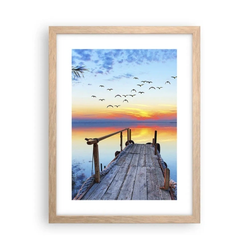 Poster în ramă de stejar deschis - E timpul să ne întoarcem... - 30x40 cm