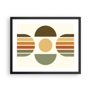 Poster în ramă neagră - În culorile pământului - 50x40 cm