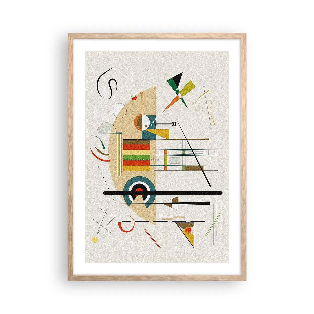 Poster în ramă de stejar deschis - Și lumea râde - 50x70 cm