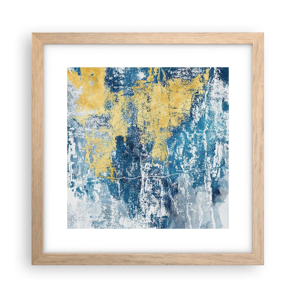 Poster în ramă de stejar deschis - Abstracție de vreme - 30x30 cm