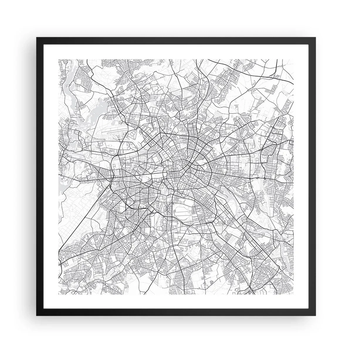 Poster în ramă neagră - Floare de Berlin - 60x60 cm