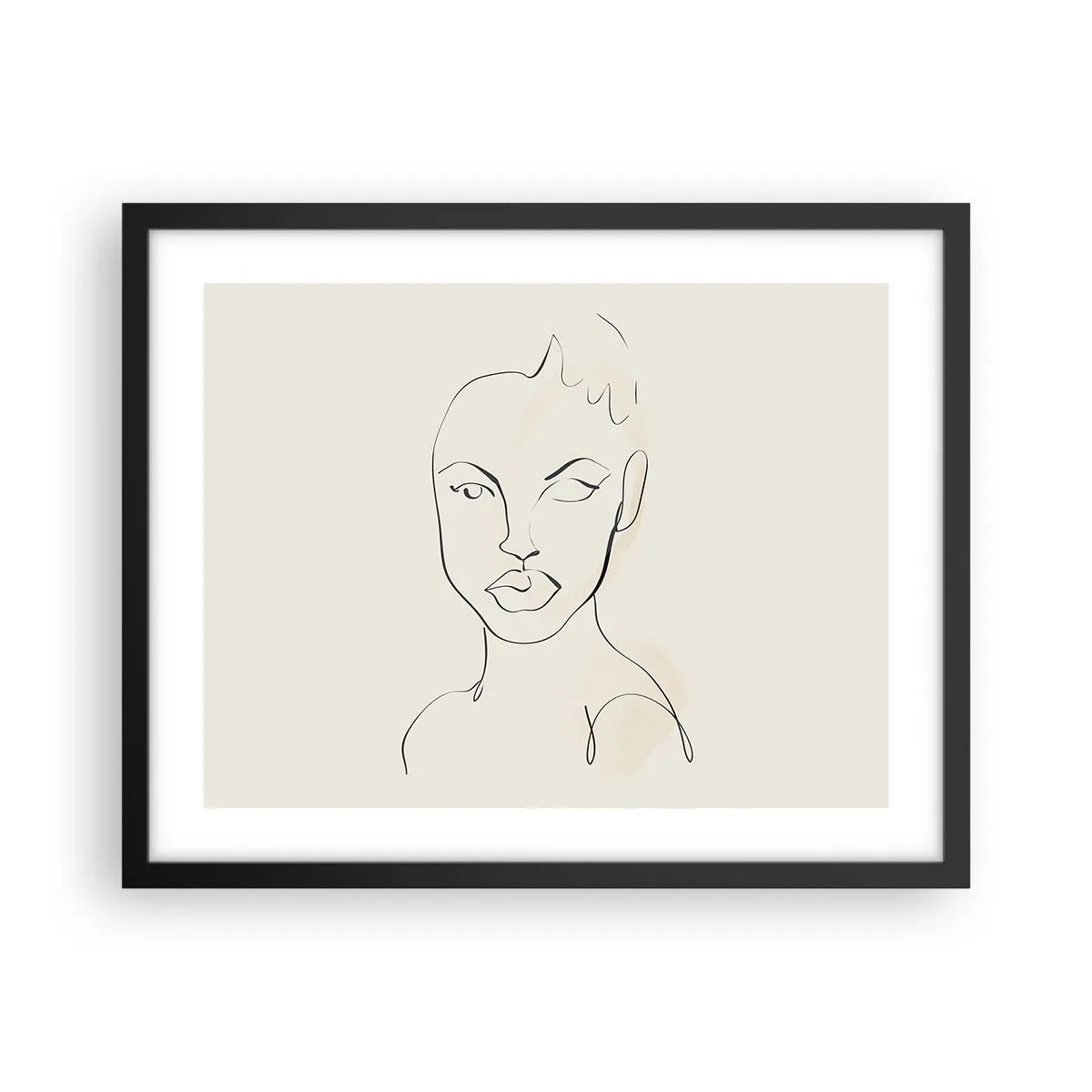 Poster în ramă neagră - Schiță de senzualitate - 50x40 cm