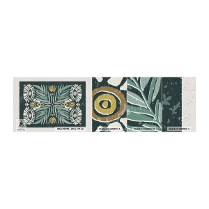 Mostră de Tapet Standard Eco - Ca un decupaj folcloric - Boho, Model, Botanică - 100x30 cm