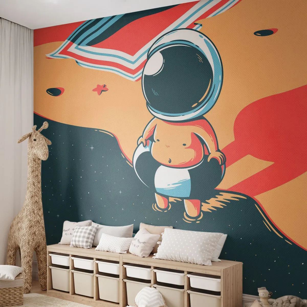Tapet Premium Sand - Dintr-o perspectivă diferită - Abstracția, plajă, Astronaut - 100x70 cm