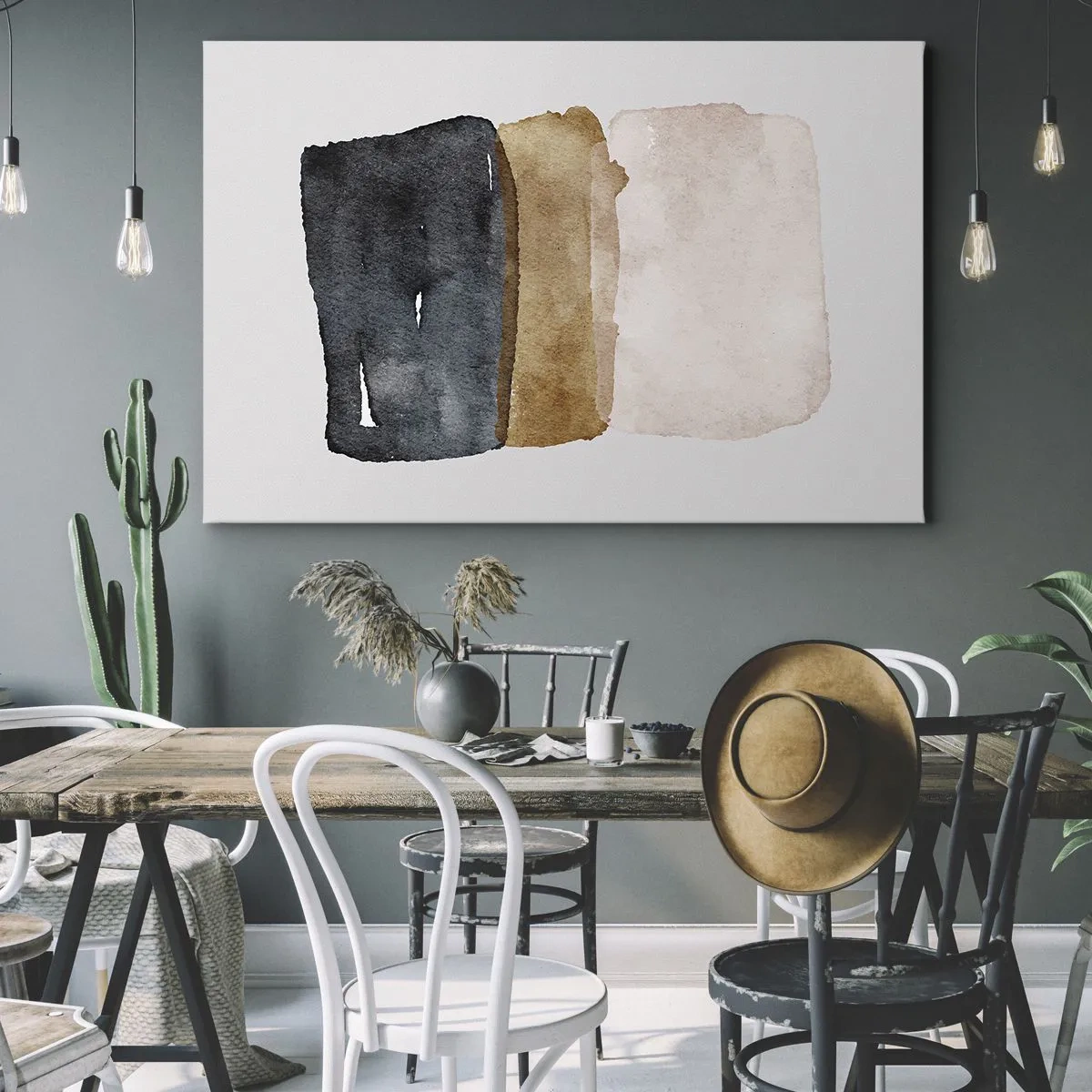 Tablou pe pânză - Compoziția culorilor pământului - 120x80 cm