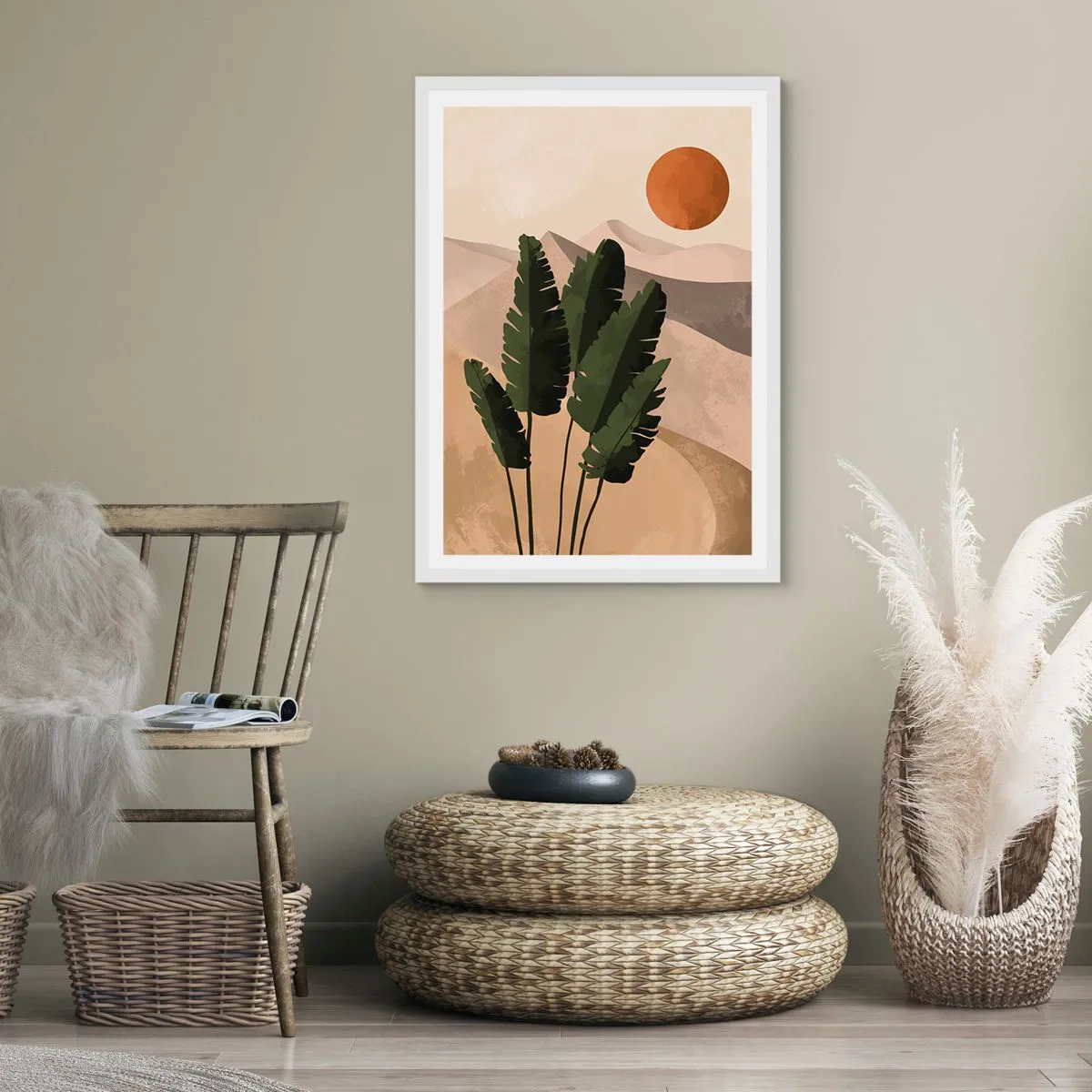Poster în ramă albă - Triumful vieții - 50x70 cm