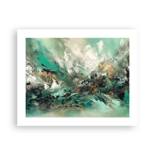 Poster - Fierbere negru-smarald - 50x40 cm