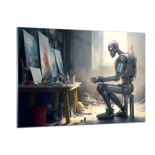 Tablou pe sticlă - Actul de creație - 120x80 cm
