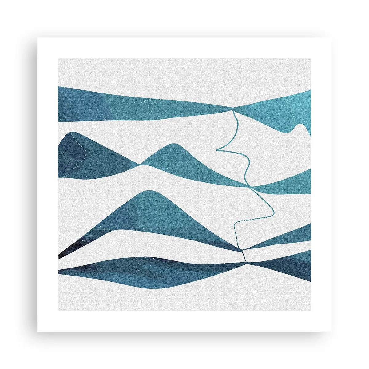Poster - Abstracție: relație turcoaz - 50x50 cm
