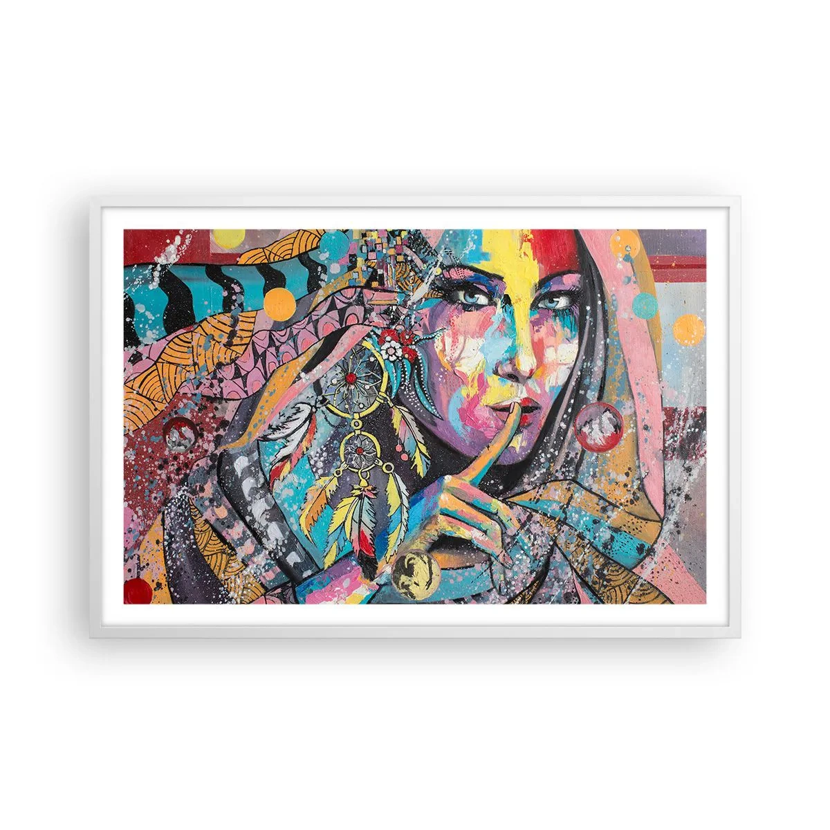 Poster în ramă albă - Taci până când înțelegi - 91x61 cm