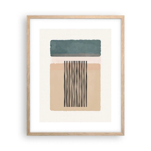 Poster în ramă de stejar deschis - Totul este în regulă - 40x50 cm