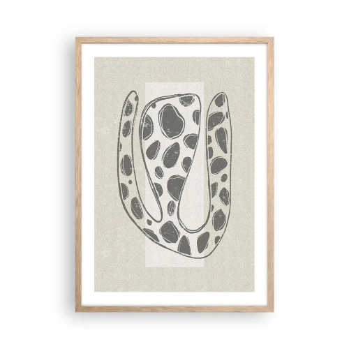 Poster în ramă de stejar deschis - O creatură bizară - 50x70 cm