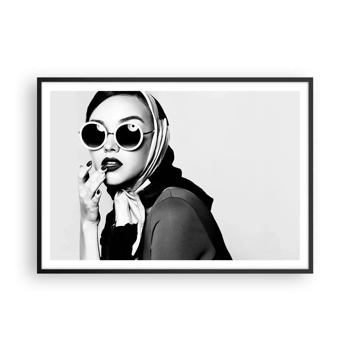 Poster în ramă neagră - Salutări din anii `60. - 100x70 cm