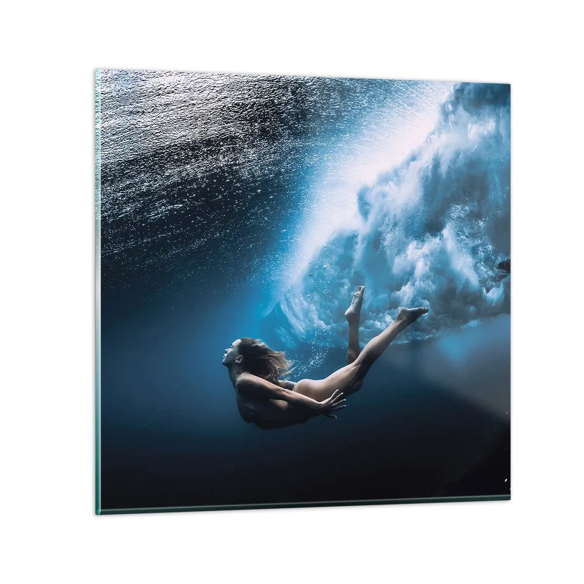 Tablou pe sticlă - Sirena modernă - 30x30 cm