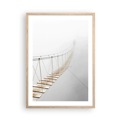 Poster în ramă de stejar deschis - Unde te va duce? - 50x70 cm